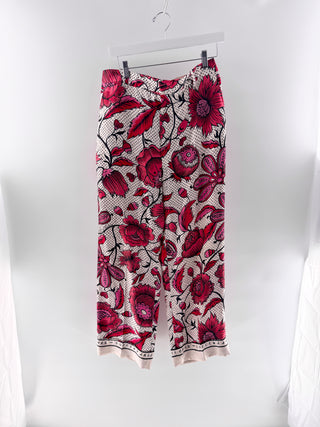 Gucci Silk trousers with bold floral print, 46