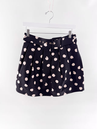 cara cara Printed mini skirt with pleats and belt, m