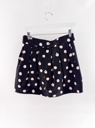 cara cara Printed mini skirt with pleats and belt, m