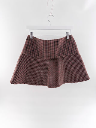 Celine Houndstooth tailored shorts with gold tone button details, 38