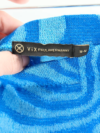 Vix Blue terrycloth patterned matching set, S