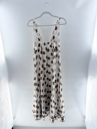 Zimmermann Brown polka dot linen dress, 1