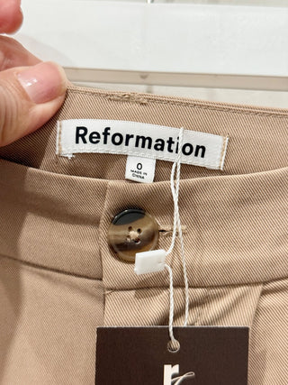 Reformation pleated wide leg pants, 0