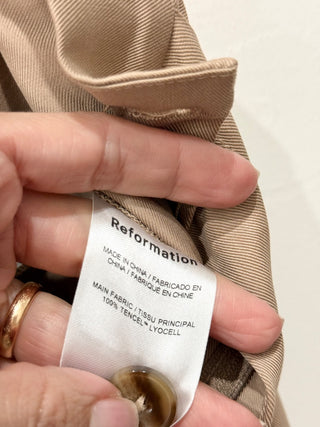 Reformation pleated wide leg pants, 0