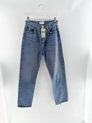 Agolde Light wash distressed buttom fly jeans, 26