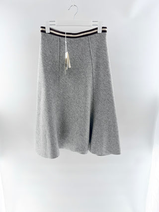 Tory Burch Grey knit flounce hem skirt, S