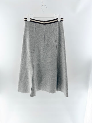 Tory Burch Grey knit flounce hem skirt, S
