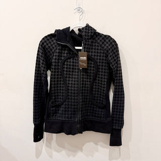 Lululemon Scuba Hoodie II Giant Houndstooth Dip Dye Deep Coal Black / Black 4