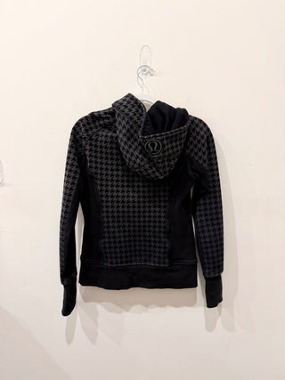 Lululemon Scuba Hoodie II Giant Houndstooth Dip Dye Deep Coal Black / Black 4