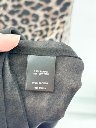 Lovers and Friends Atwood Maxi Dress with Scarf Liquid Leopard Women's Size S