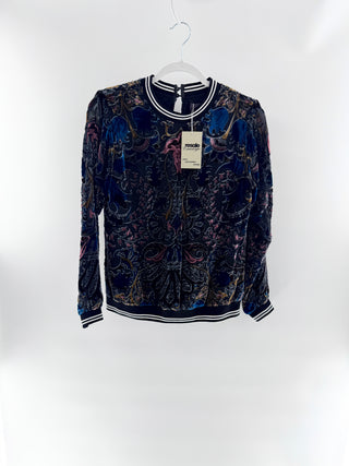 Hale Bob velvet and silk top, XS