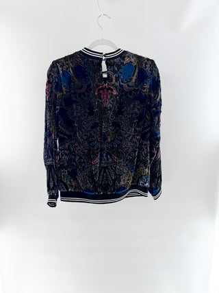 Hale Bob velvet and silk top, XS