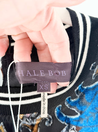 Hale Bob velvet and silk top, XS