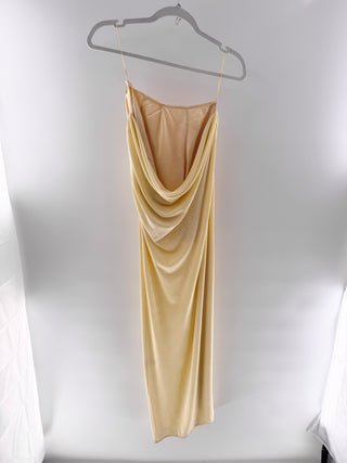 Anna October Draped jersey top & maxi skirt set with asymmetric detailing, L / M