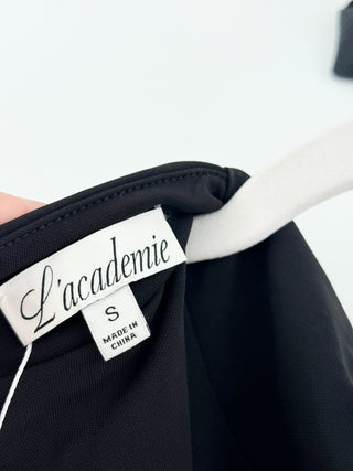 L'Academie sleeveless high neck maxi dress with belt, S