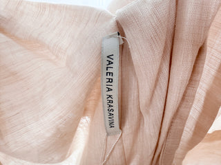 Valeria Krasavina Linen camisole top with layered ruffle detailing, m
