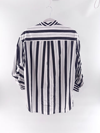 Alexander McQueen Striped button down shirt & tailored shorts set, 44 / 44