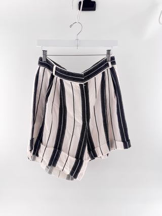 Alexander McQueen Striped button down shirt & tailored shorts set, 44 / 44