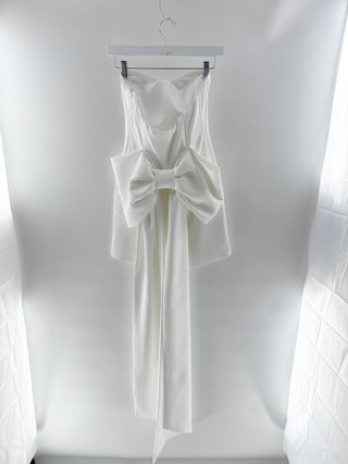 Meshki strapless mini dress with giant bow, S