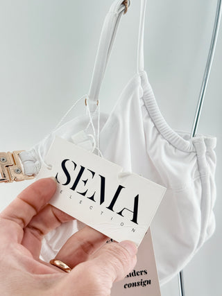 Senia Selection bikini set featuring underwire balconette-style bikini top and matching low-rise bikini bottom, S