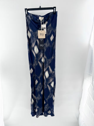 JBQ pattern viscose long skirt, S