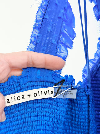 Alice & Olivia sleeveless smocked maxi dress, 2