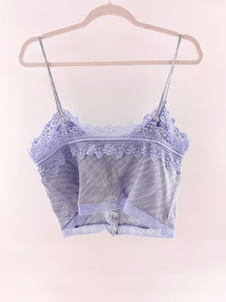 Ramy Brook linen blend lace corset top & pleated shorts set, M / M