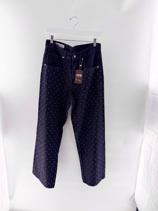 Zara wide leg embellished jeans, 4