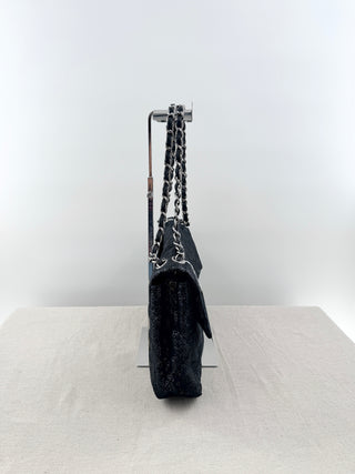 Chanel hidden sequins mesh maxi flap shoulder bag, maxi