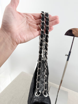 Chanel hidden sequins mesh maxi flap shoulder bag, maxi