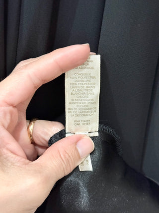 Eliza J Embellished Halter Neck Tiered Fit & Flare Chiffon Gown Black Women's 14