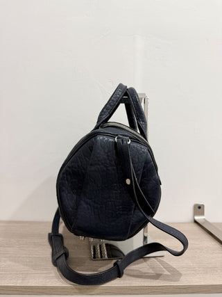 Alexander Wang navy blue Pebbled Leather Studded Rockie Crossbody