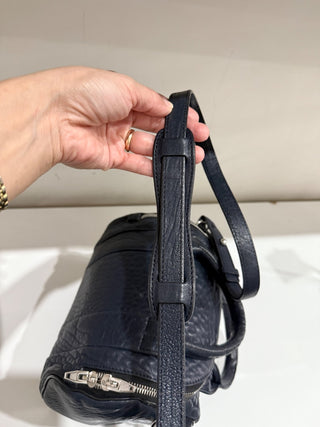 Alexander Wang navy blue Pebbled Leather Studded Rockie Crossbody