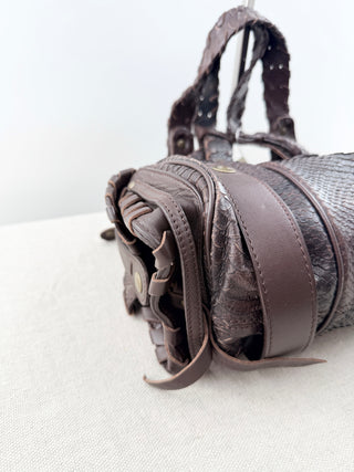 Chloe vintage python leather silverado leather bag