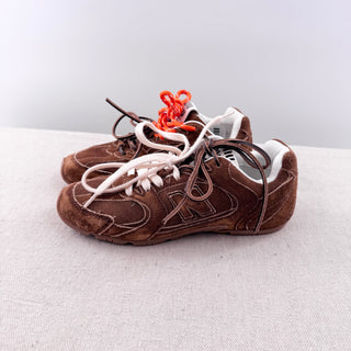 Miu Miu x New Balance 530 SL Low Top Suede Sneakers Brown White Women's EU 35