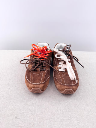 Miu Miu x New Balance 530 SL Low Top Suede Sneakers Brown White Women's EU 35