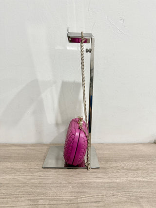 Diane von Furstenberg leather clutch with gold hardware