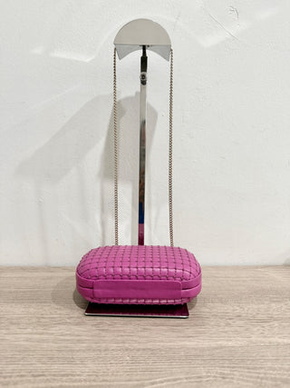 Diane von Furstenberg leather clutch with gold hardware