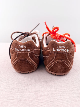 Miu Miu x New Balance 530 SL Low Top Suede Sneakers Brown White Women's EU 35