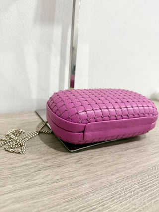 Diane von Furstenberg leather clutch with gold hardware