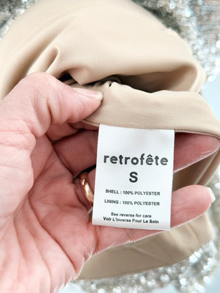 Retrofete sequin ruched mini dress, S