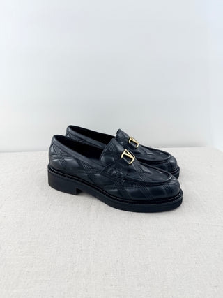 NWOT Valentino Garavani VLogo Quilted Chunky Loafers  Shoes Black Women's EU 40