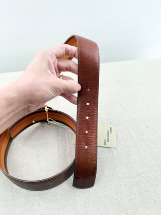 Tory Burch leather reversible belt with logo buckle 1.5'', 36