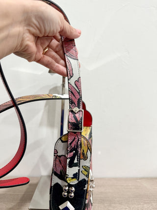 Christian Louboutin carasky floral leather shoulder bag