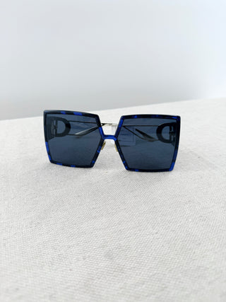 Dior oversized square acetate and metal sunglasses