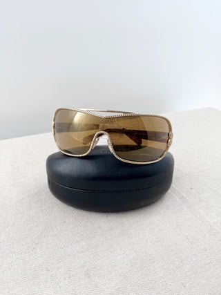Prada vintage oversized metal sunglasses SPR 62 H