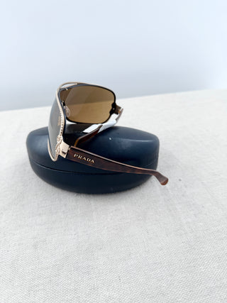 Prada vintage oversized metal sunglasses SPR 62 H