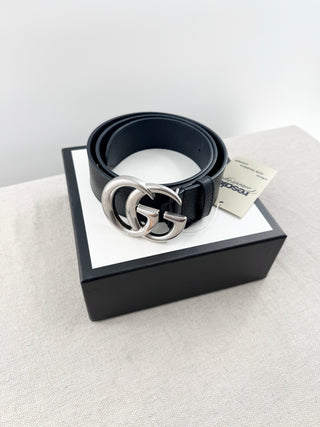Gucci wide leather GG marmont belt, 90/36