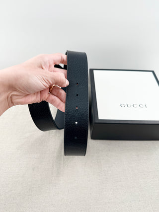 Gucci wide leather GG marmont belt, 90/36