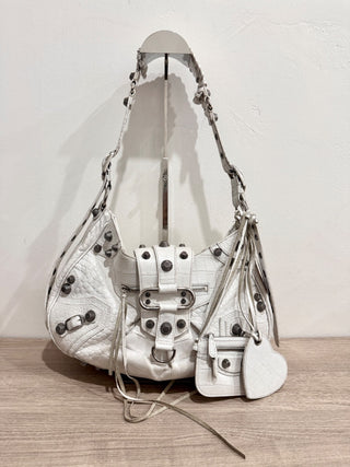 Balenciaga la cagole leather studded bag